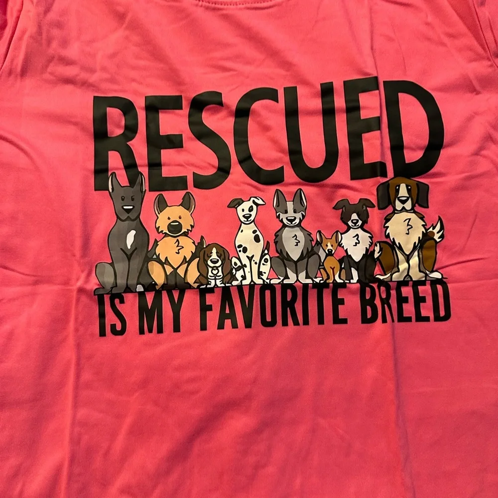 Pink Graphic T-Shirt with Dog Print - Picture 2 of 3